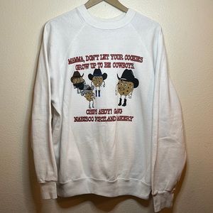 Vintage made in USA cookie Cowboys sweatshirt